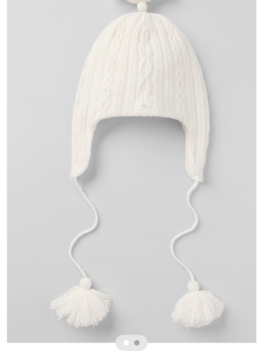 ALO Yoga Cable-Knit Winter Bliss Earflap Beanie NWT